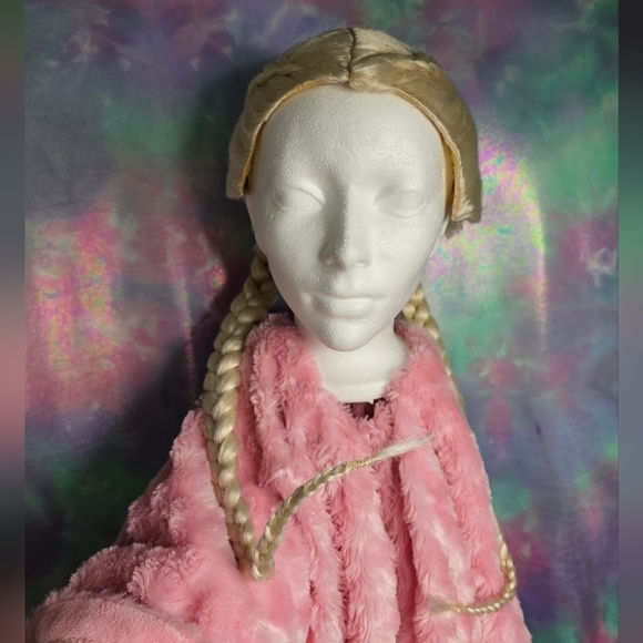 Light Icy Blonde Double Braid Boxer Braids Wig - Picture 2 of 11